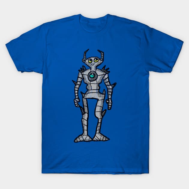 Vintage Warrior Robot T-Shirt by Eric03091978